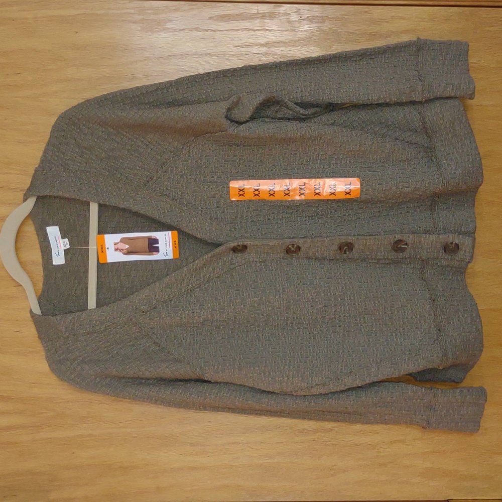 Two By Vince Camuto Women's XXL button down cardigan long sweater v neck NEW!